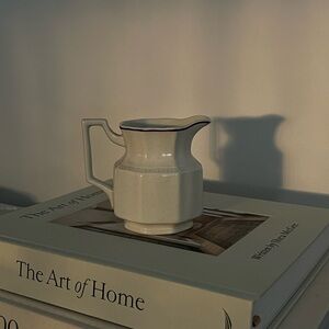 Kensington Staffordshire Ironstone Creamer Brown Stripe England Hand Crafted